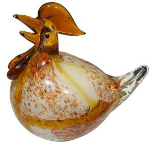 Vintage Murano Glass Large Chicken Figure